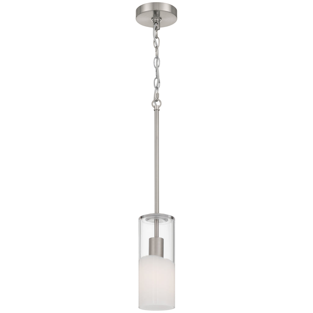 Ole' 1 Light Pendant, Brushed Steel