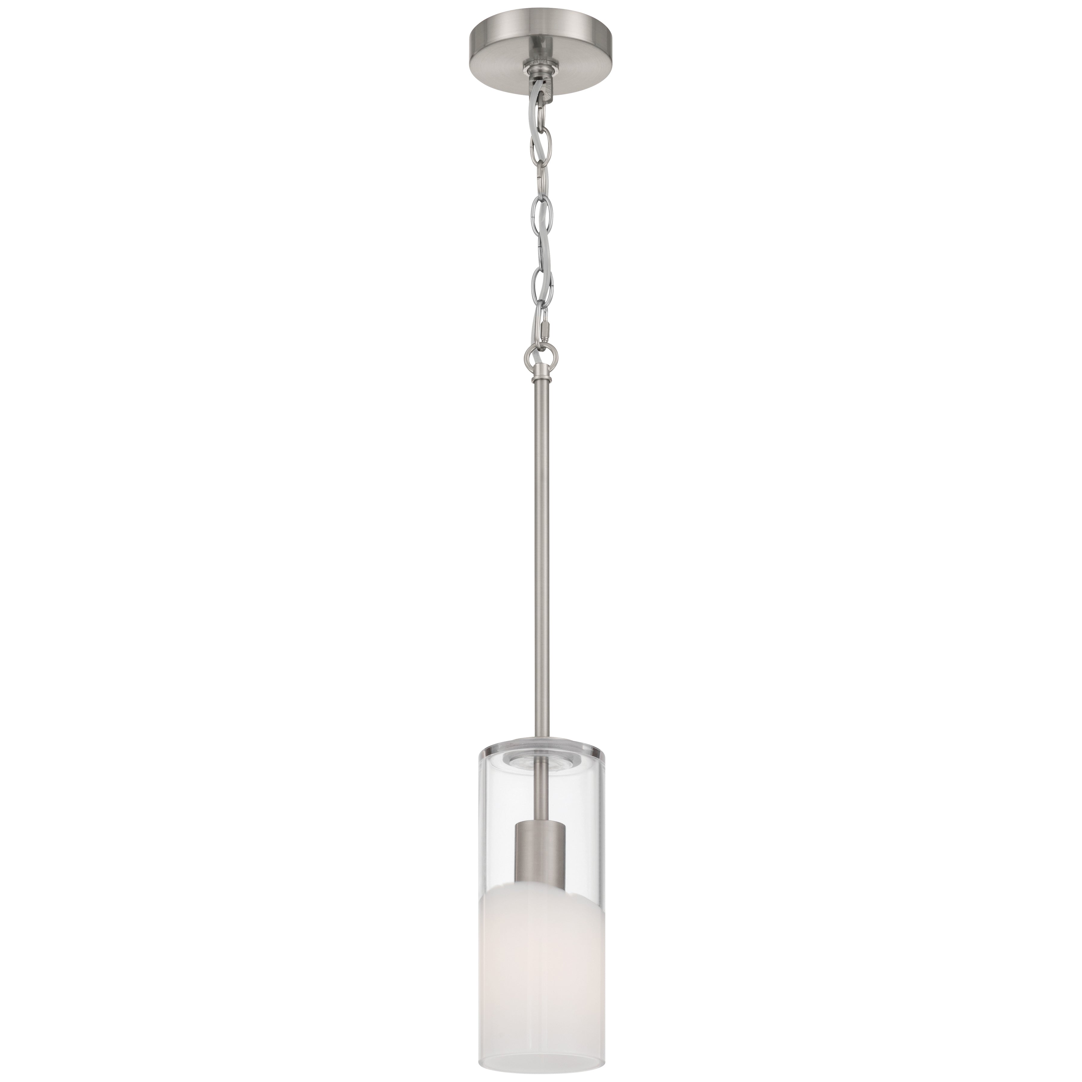 Ole' 1 Light Pendant, Brushed Steel