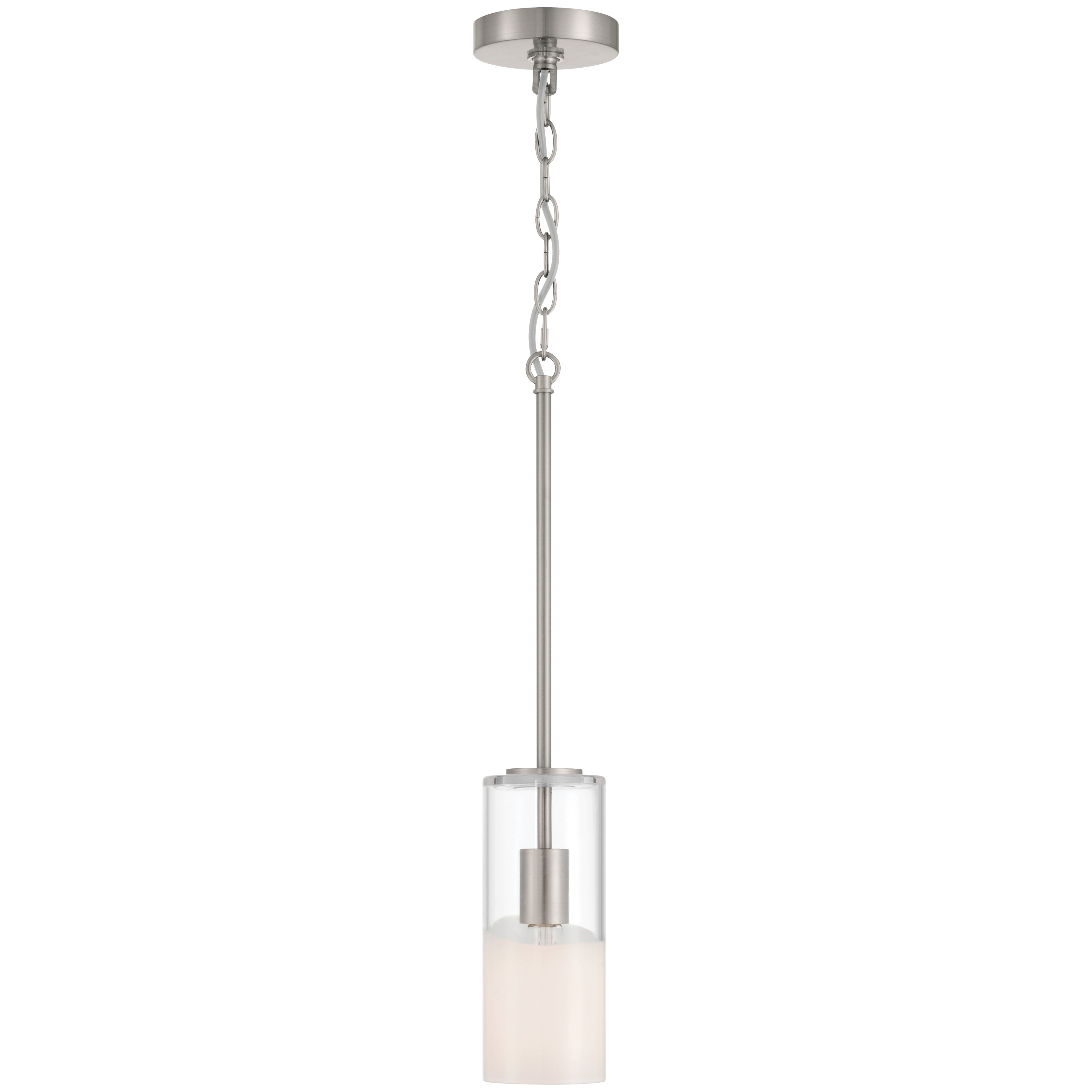 Ole' 1 Light Pendant, Brushed Steel
