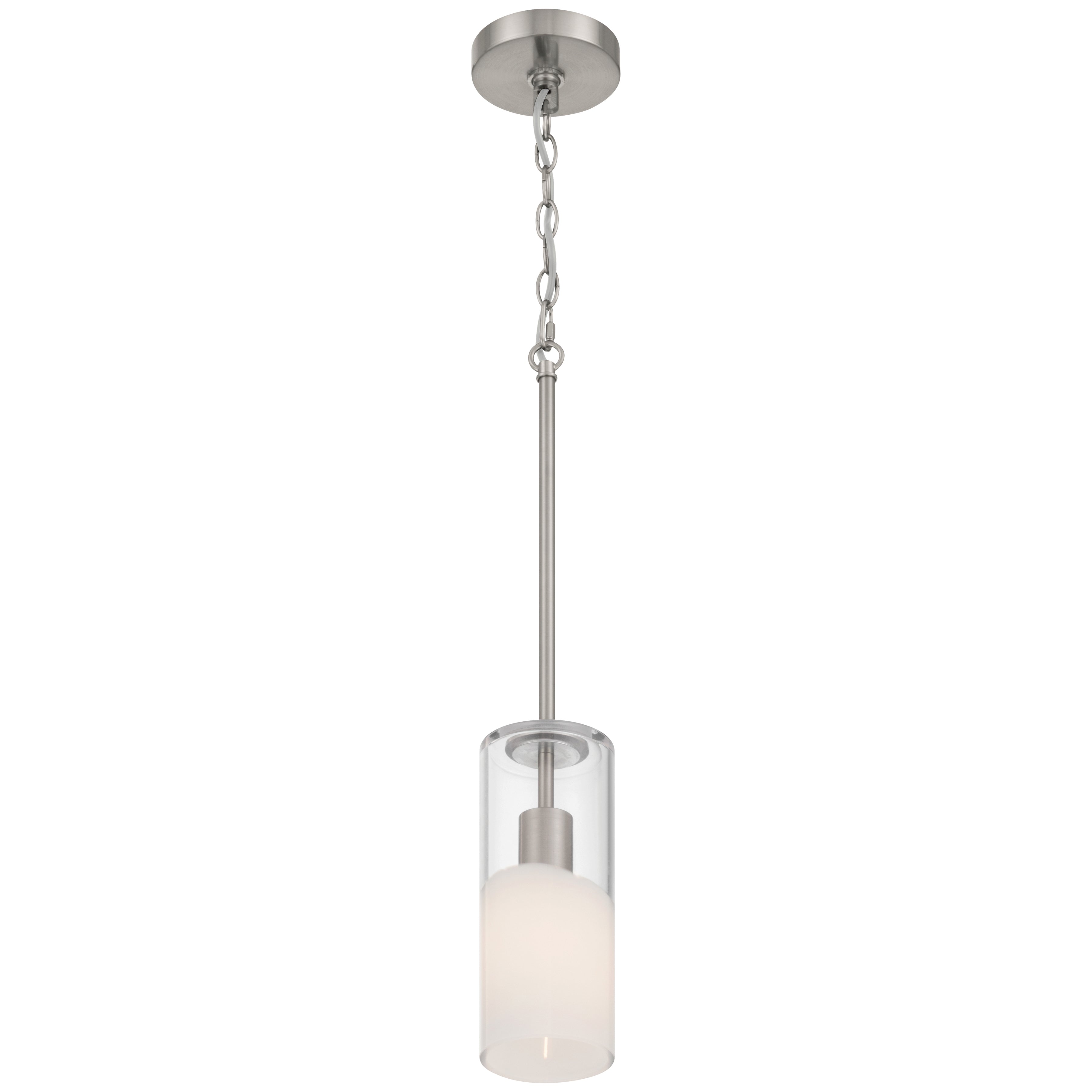 Ole' 1 Light Pendant, Brushed Steel
