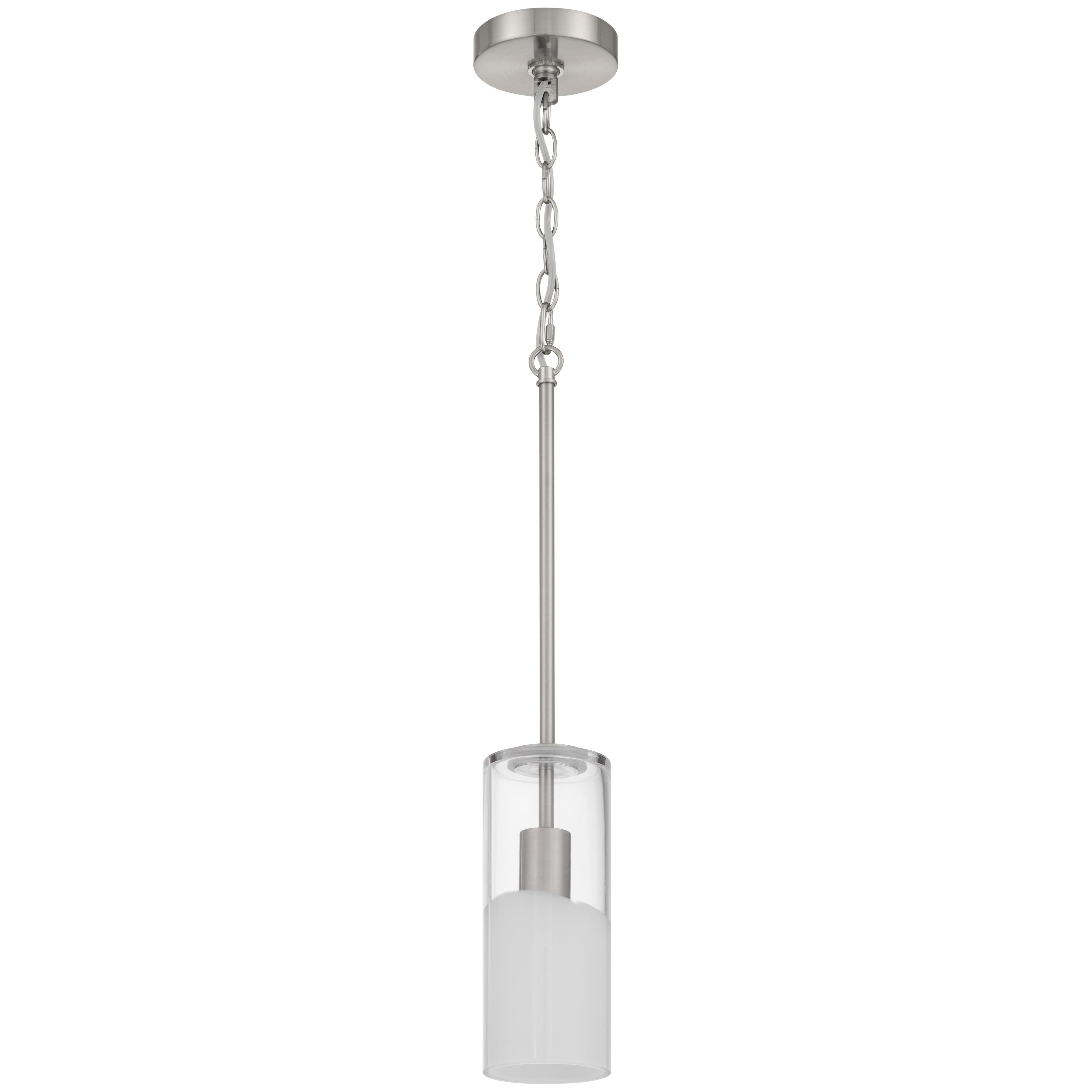 Ole' 1 Light Pendant, Brushed Steel