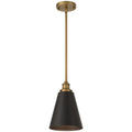 Dahlia 1 Light Pendant, Black Glass