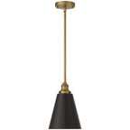 Dahlia 1 Light Pendant, Black Glass