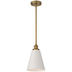 Dahlia 1 Light Pendant, White Glass