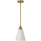 Dahlia 1 Light Pendant, White Glass