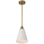 Dahlia 1 Light Pendant, White Glass