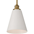 Dahlia 1 Light Pendant, White Glass