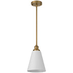 Dahlia 1 Light Pendant, White Glass
