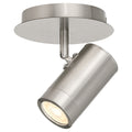 Prado 1 Light Adjustable LED Flush Mount, Brushed Steel