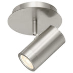 Prado 1 Light Adjustable LED Flush Mount, Brushed Steel
