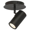 Prado 1 Light Adjustable LED Flush Mount, Matte Black