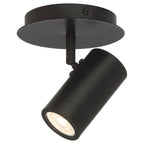 Prado 1 Light Adjustable LED Flush Mount, Matte Black
