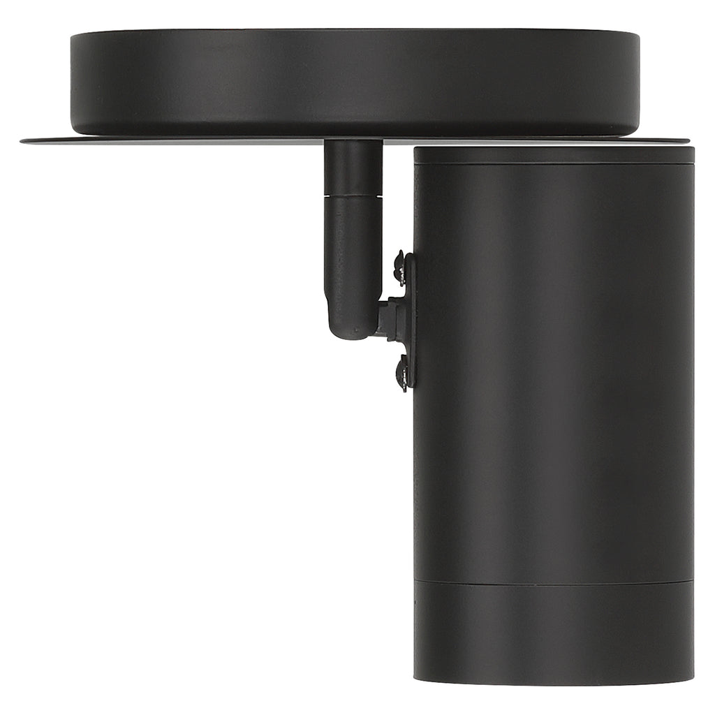 Prado 1 Light Adjustable LED Flush Mount, Matte Black