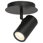 Prado 1 Light Adjustable LED Flush Mount, Matte Black