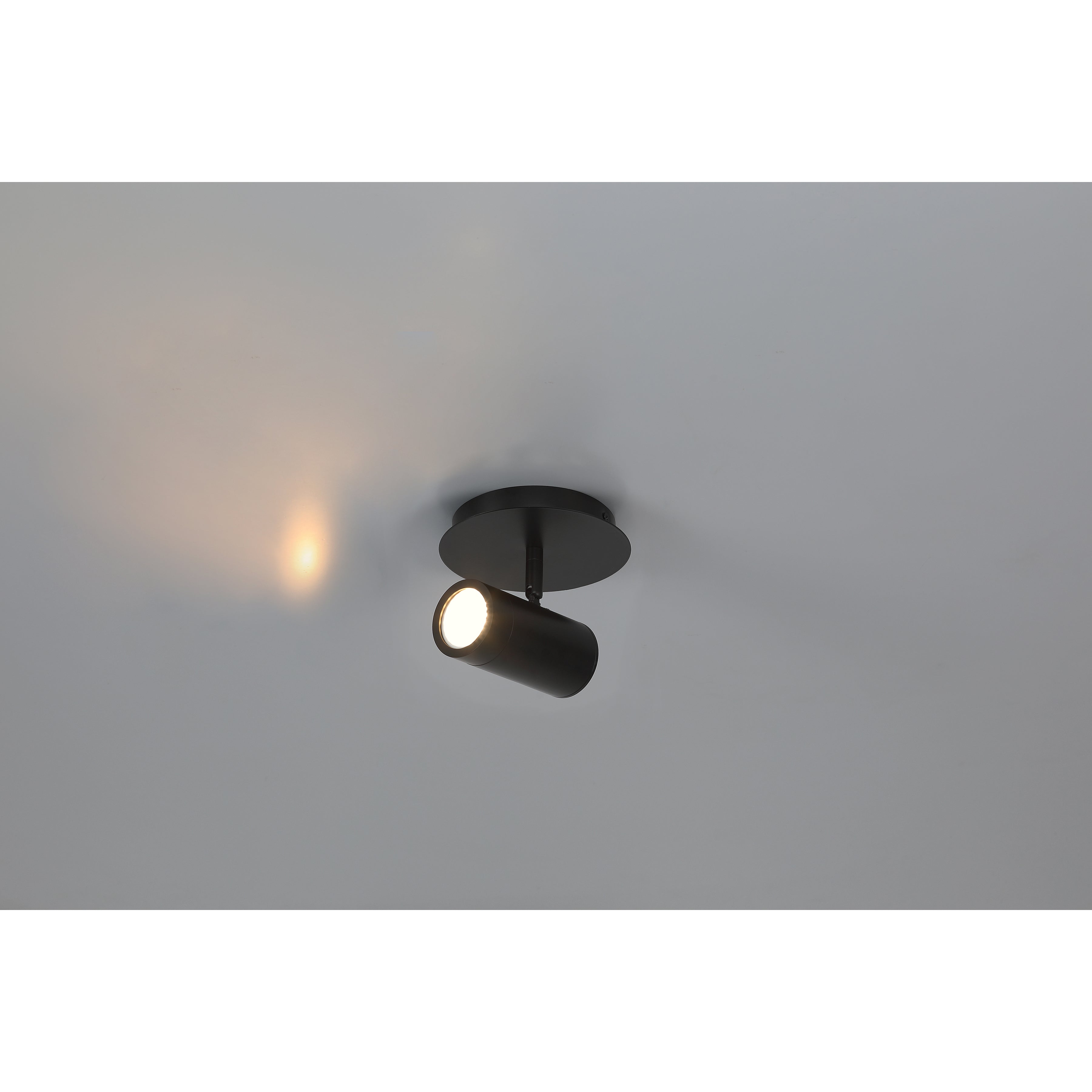 Prado 1 Light Adjustable LED Flush Mount, Matte Black