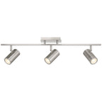 Prado 3 Light Adjustable LED Track, Brushed Steel
