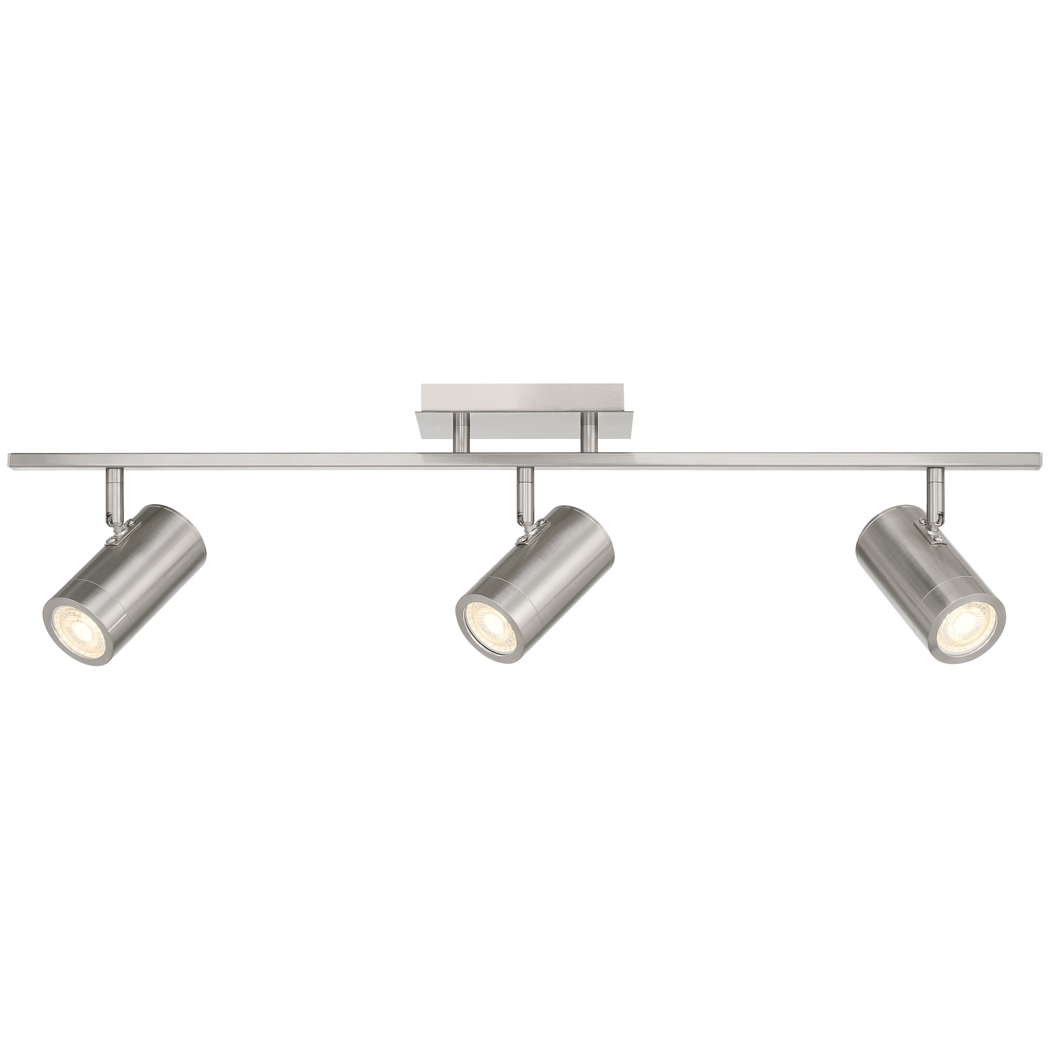 Prado 3 Light Adjustable LED Track, Brushed Steel