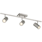 Prado 3 Light Adjustable LED Track, Brushed Steel