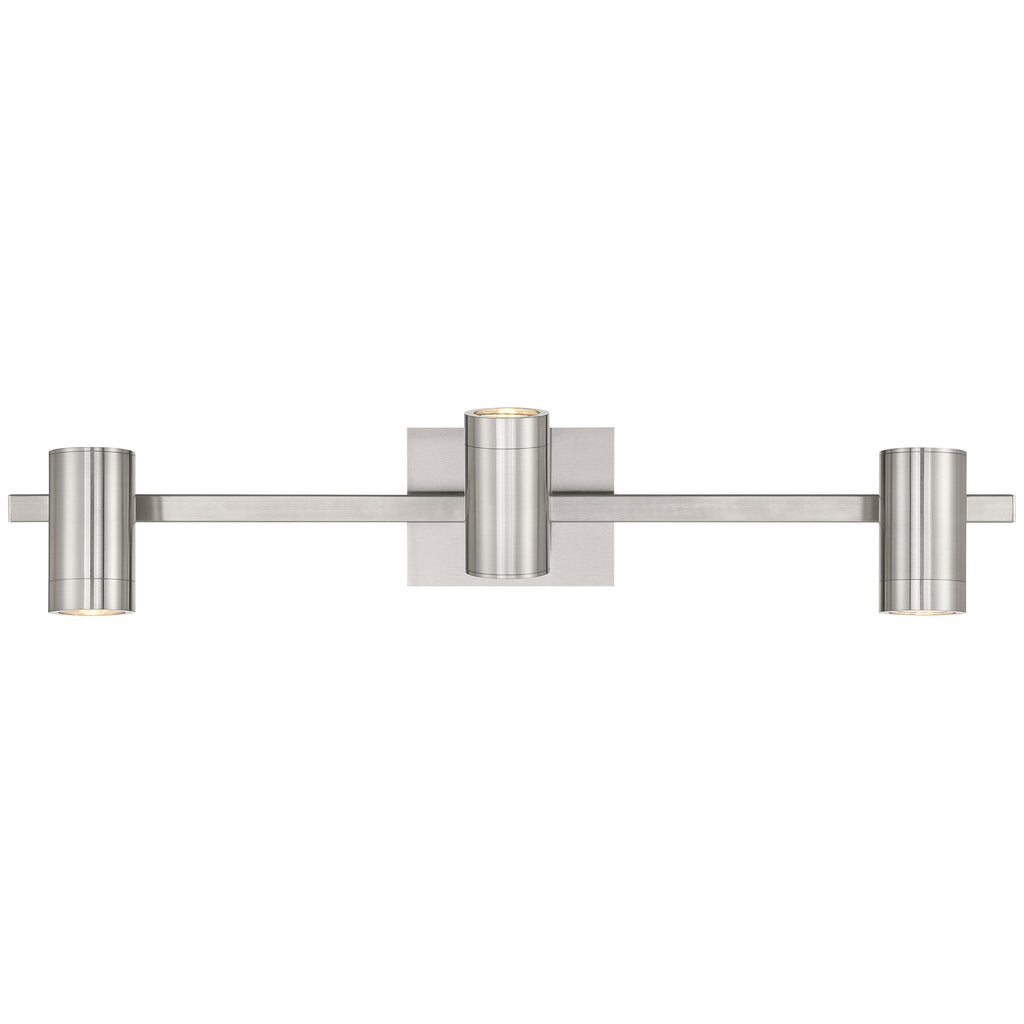 Prado 3 Light Adjustable LED Track, Brushed Steel