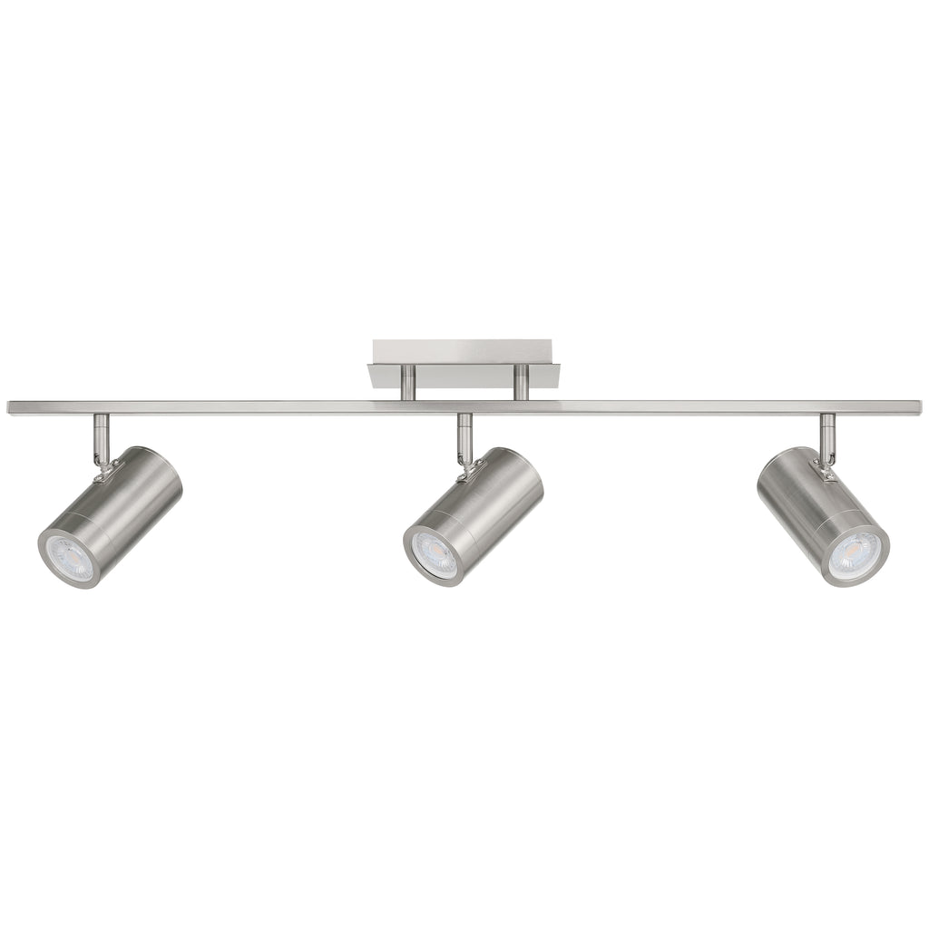 Prado 3 Light Adjustable LED Track, Brushed Steel
