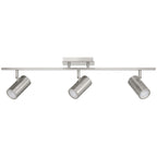 Prado 3 Light Adjustable LED Track, Brushed Steel