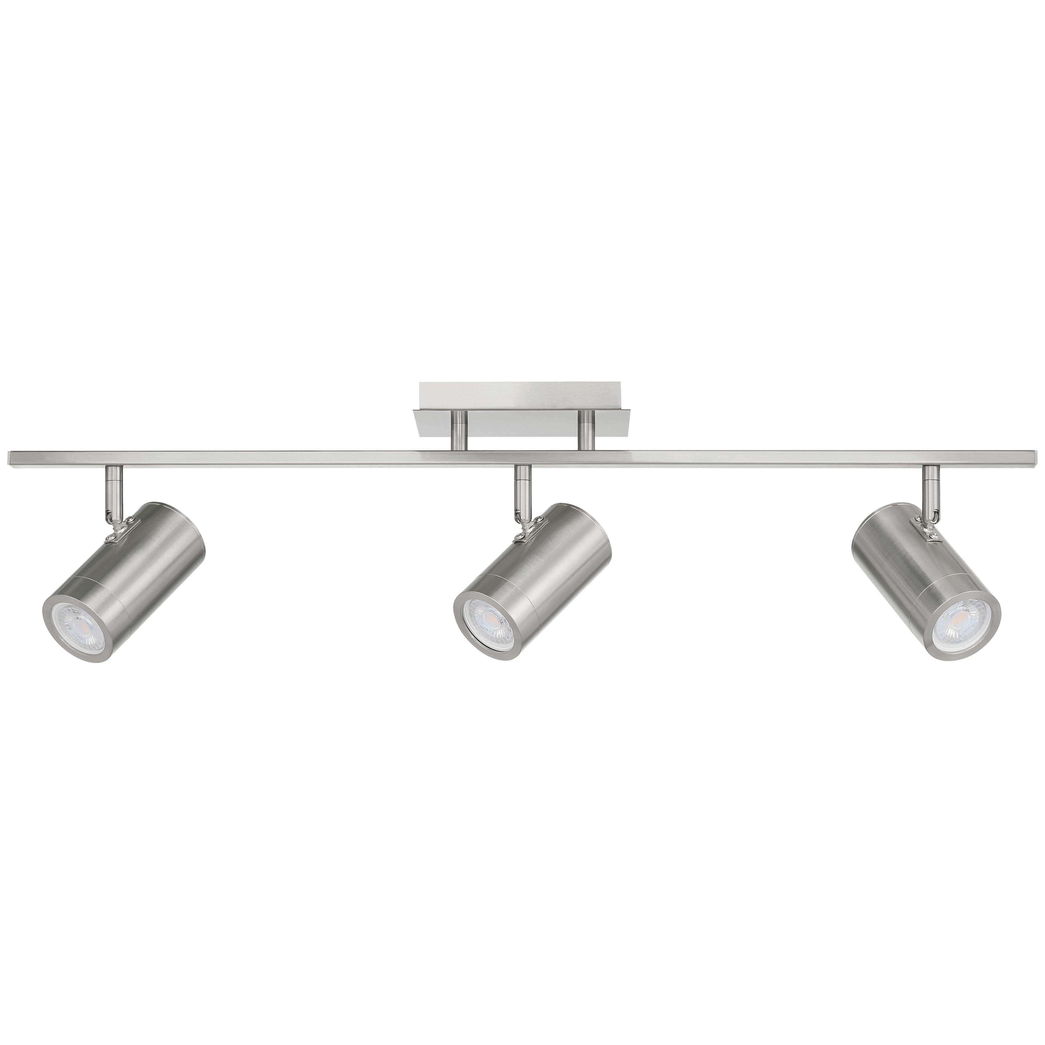 Prado 3 Light Adjustable LED Track, Brushed Steel