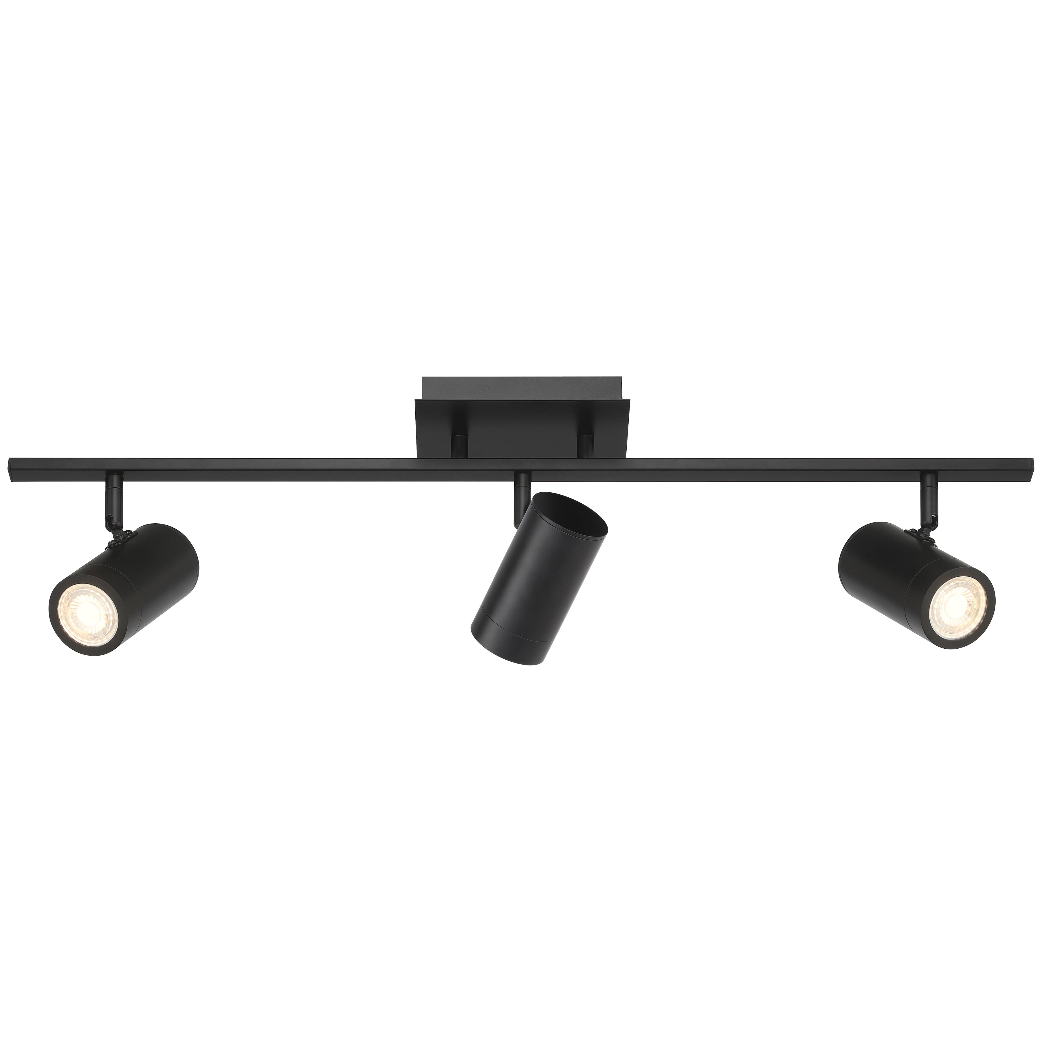 Prado 3 Light Adjustable LED Track, Matte Black