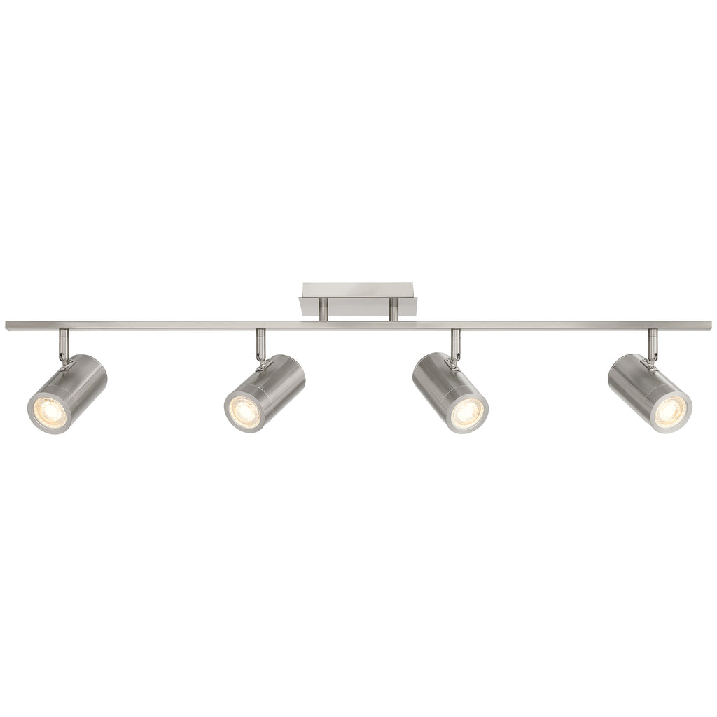 Prado 4 Light Adjustable LED Track, Brushed Steel
