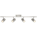 Prado 4 Light Adjustable LED Track, Brushed Steel