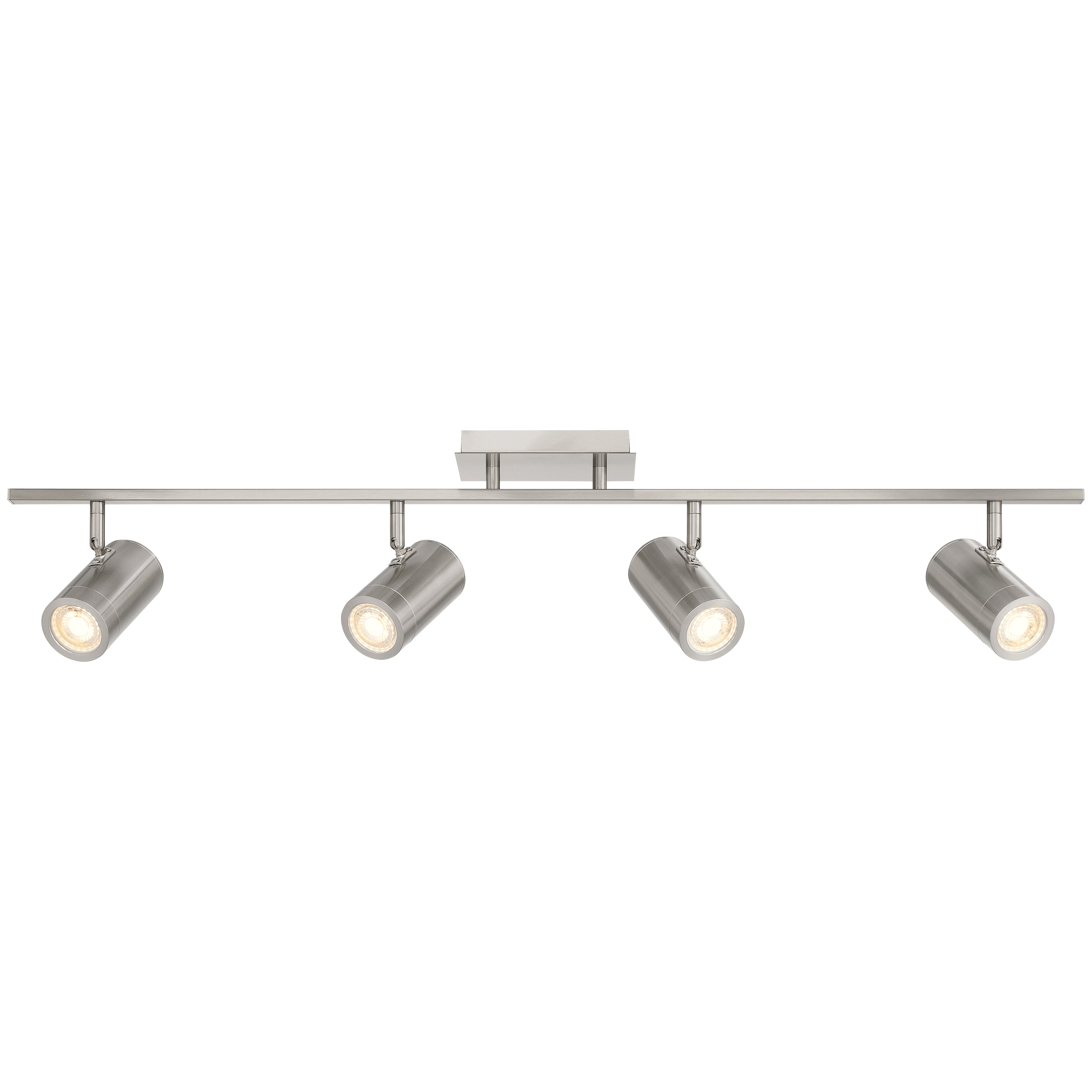 Prado 4 Light Adjustable LED Track, Brushed Steel