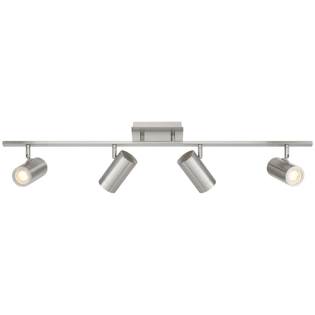 Prado 4 Light Adjustable LED Track, Brushed Steel