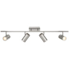 Prado 4 Light Adjustable LED Track, Brushed Steel