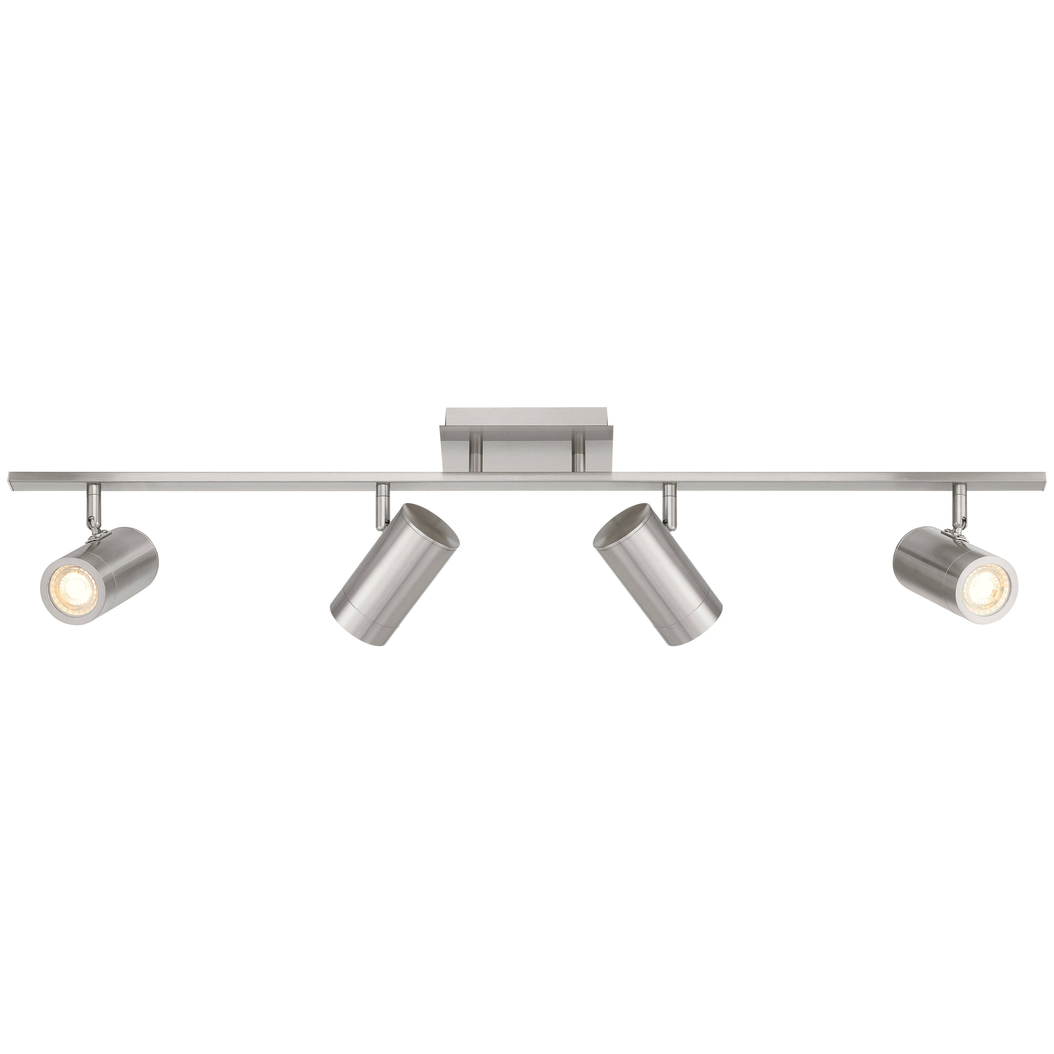 Prado 4 Light Adjustable LED Track, Brushed Steel