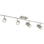 Prado 4 Light Adjustable LED Track, Brushed Steel