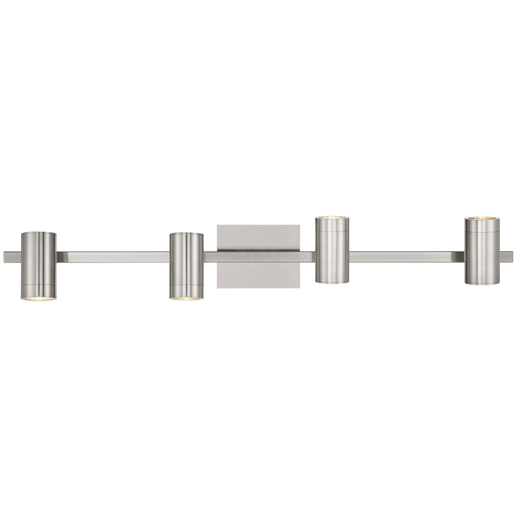 Prado 4 Light Adjustable LED Track, Brushed Steel