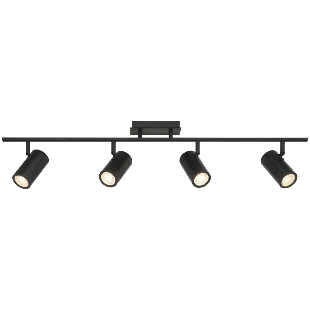 Prado 4 Light Adjustable LED Track, Matte Black