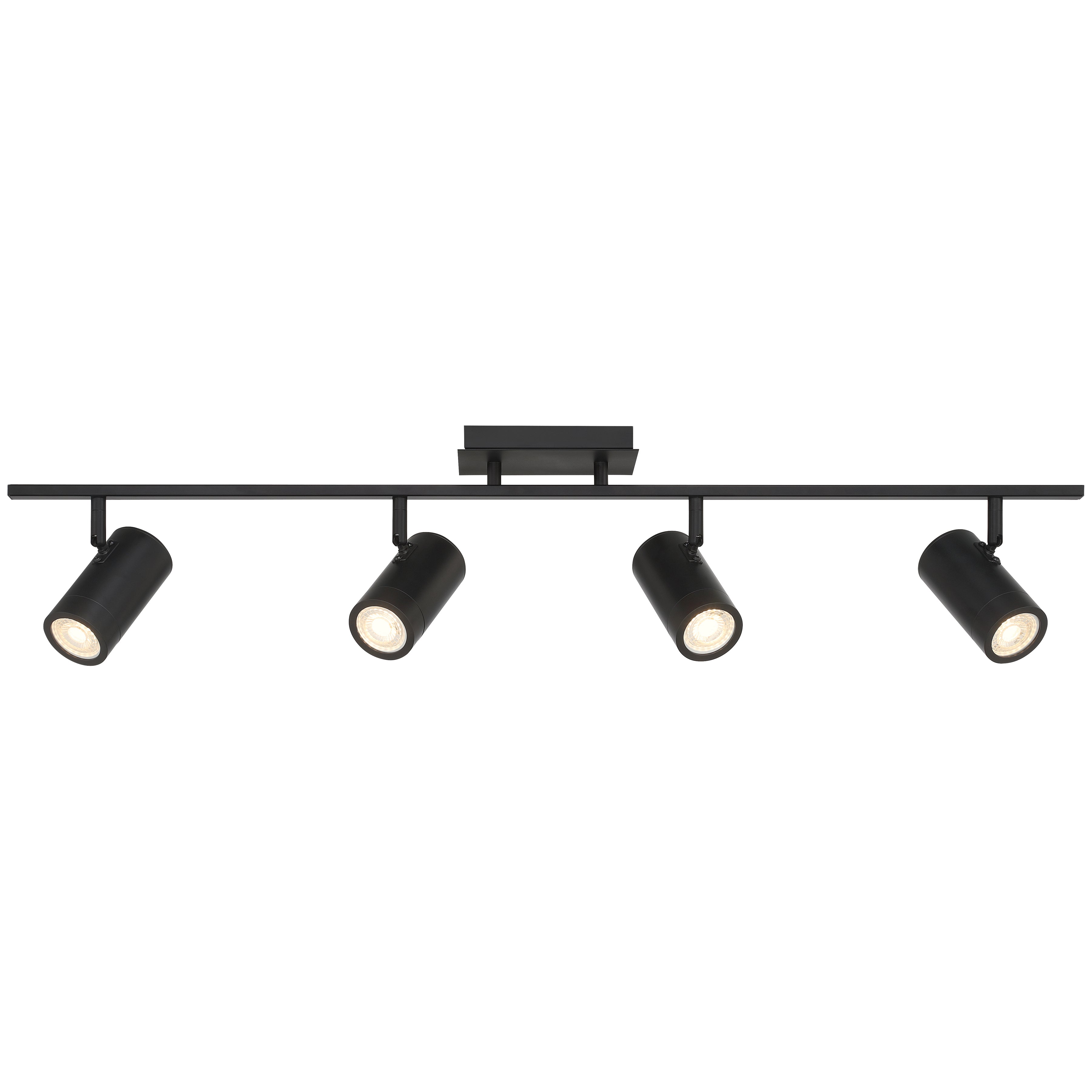 Prado 4 Light Adjustable LED Track, Matte Black