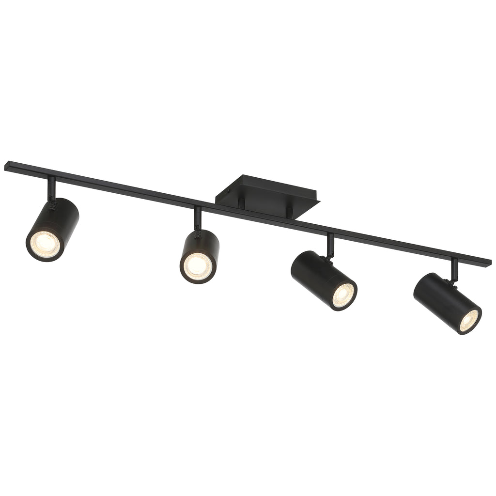 Prado 4 Light Adjustable LED Track, Matte Black