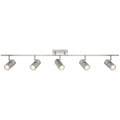 Prado 5 Light Adjustable LED Track, Brushed Steel