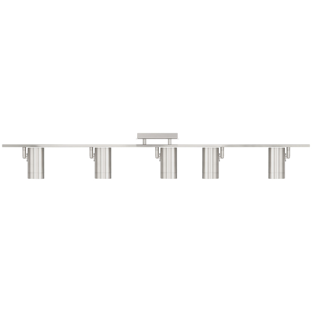 Prado 5 Light Adjustable LED Track, Brushed Steel