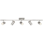 Prado 5 Light Adjustable LED Track, Brushed Steel