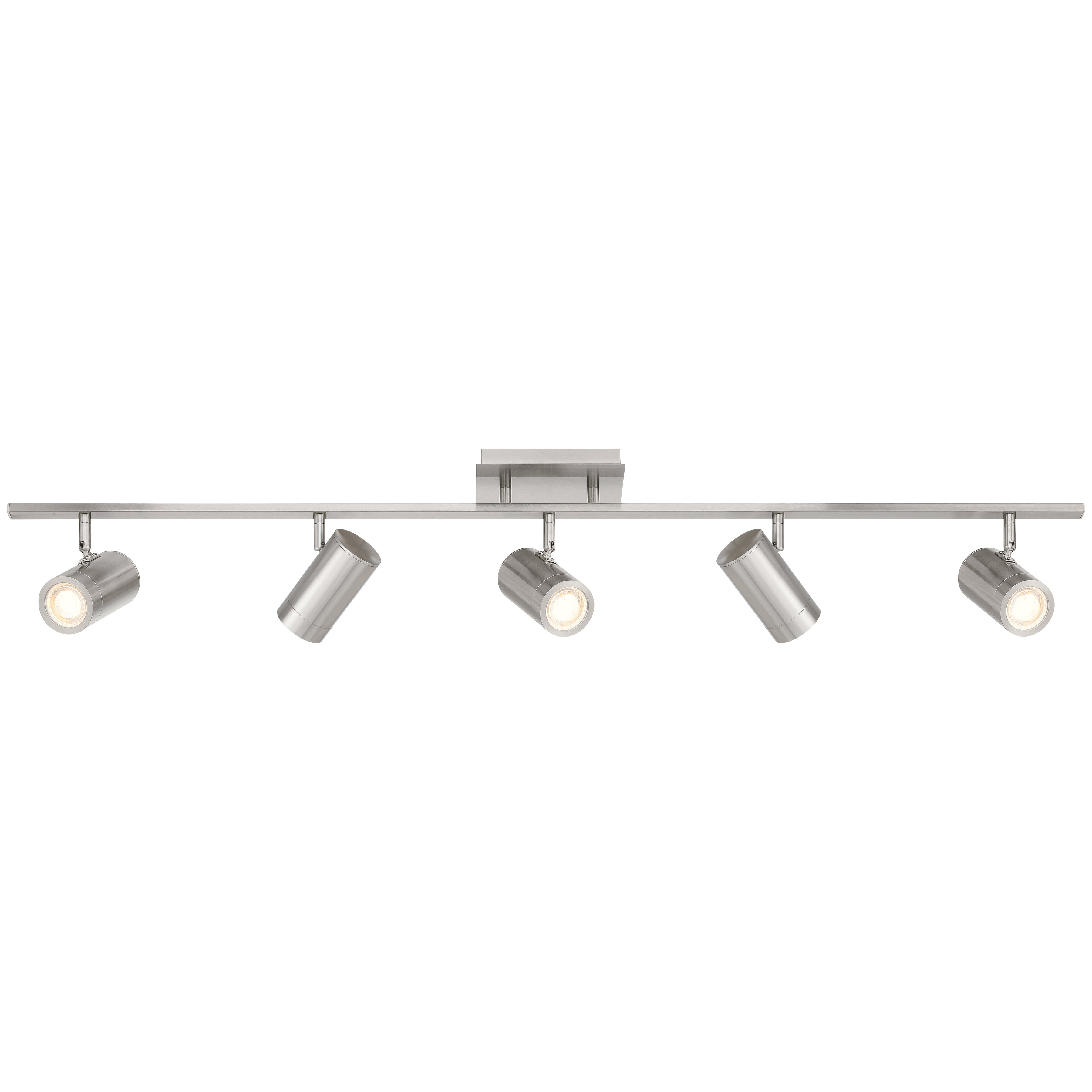 Prado 5 Light Adjustable LED Track, Brushed Steel
