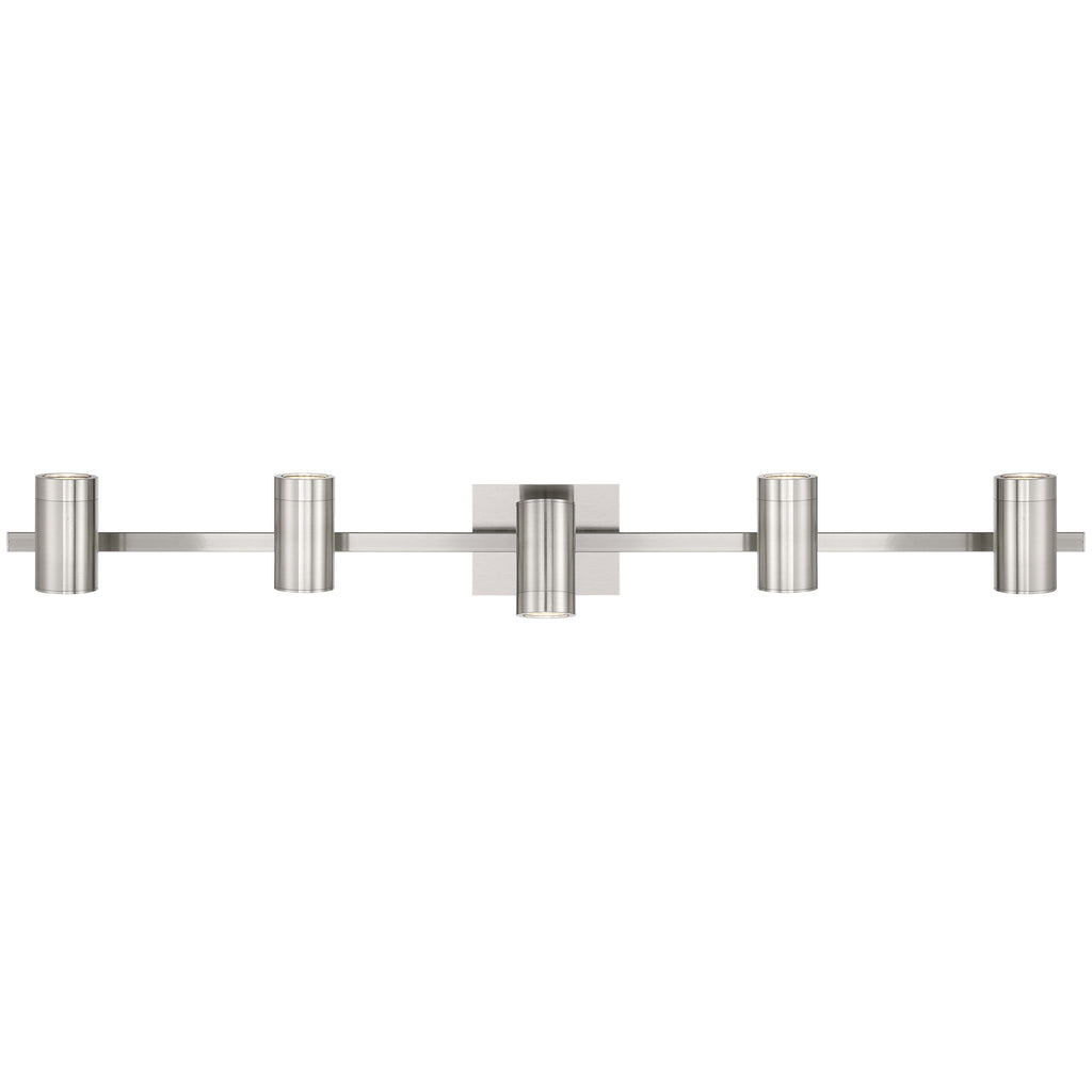 Prado 5 Light Adjustable LED Track, Brushed Steel