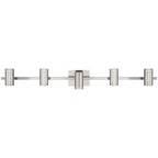 Prado 5 Light Adjustable LED Track, Brushed Steel