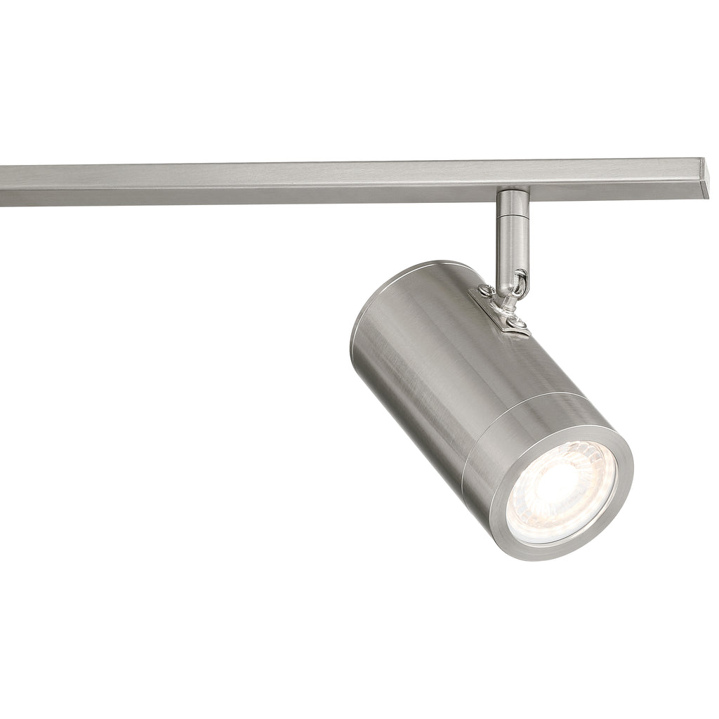 Prado 5 Light Adjustable LED Track, Brushed Steel