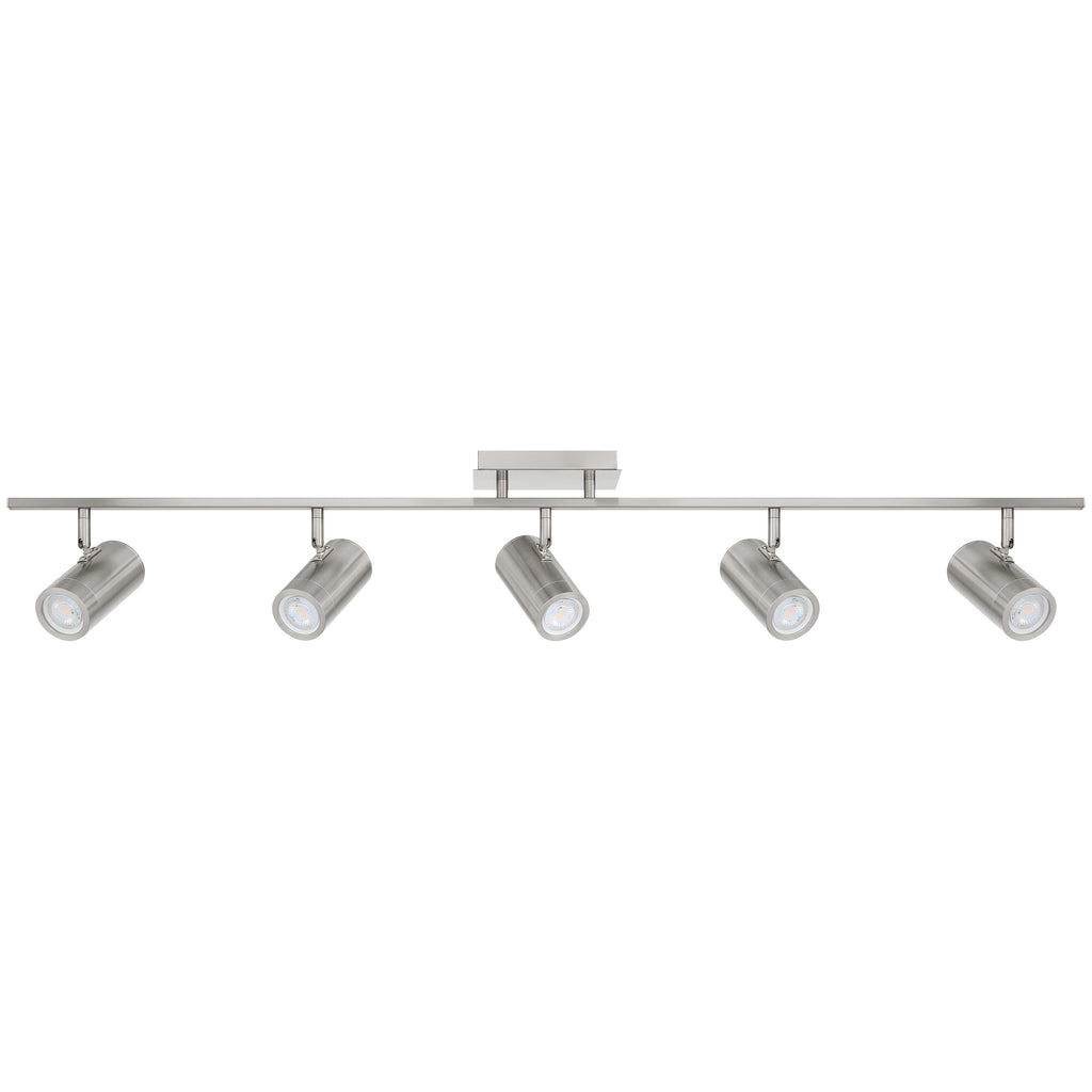 Prado 5 Light Adjustable LED Track, Brushed Steel