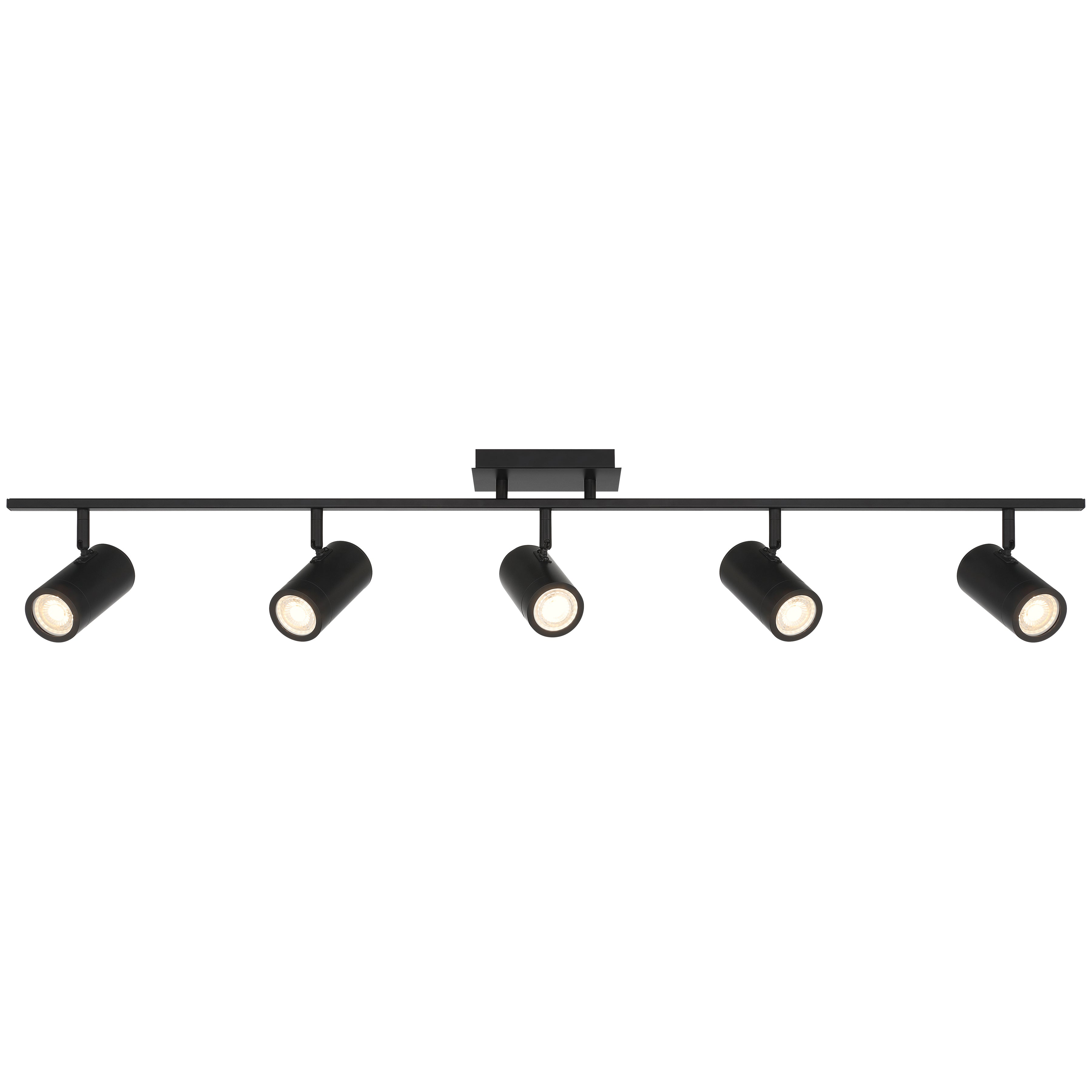 Prado 5 Light Adjustable LED Track, Matte Black