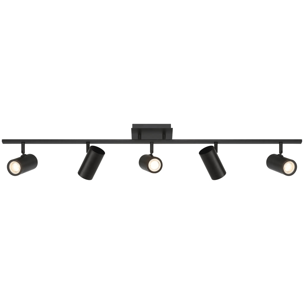 Prado 5 Light Adjustable LED Track, Matte Black