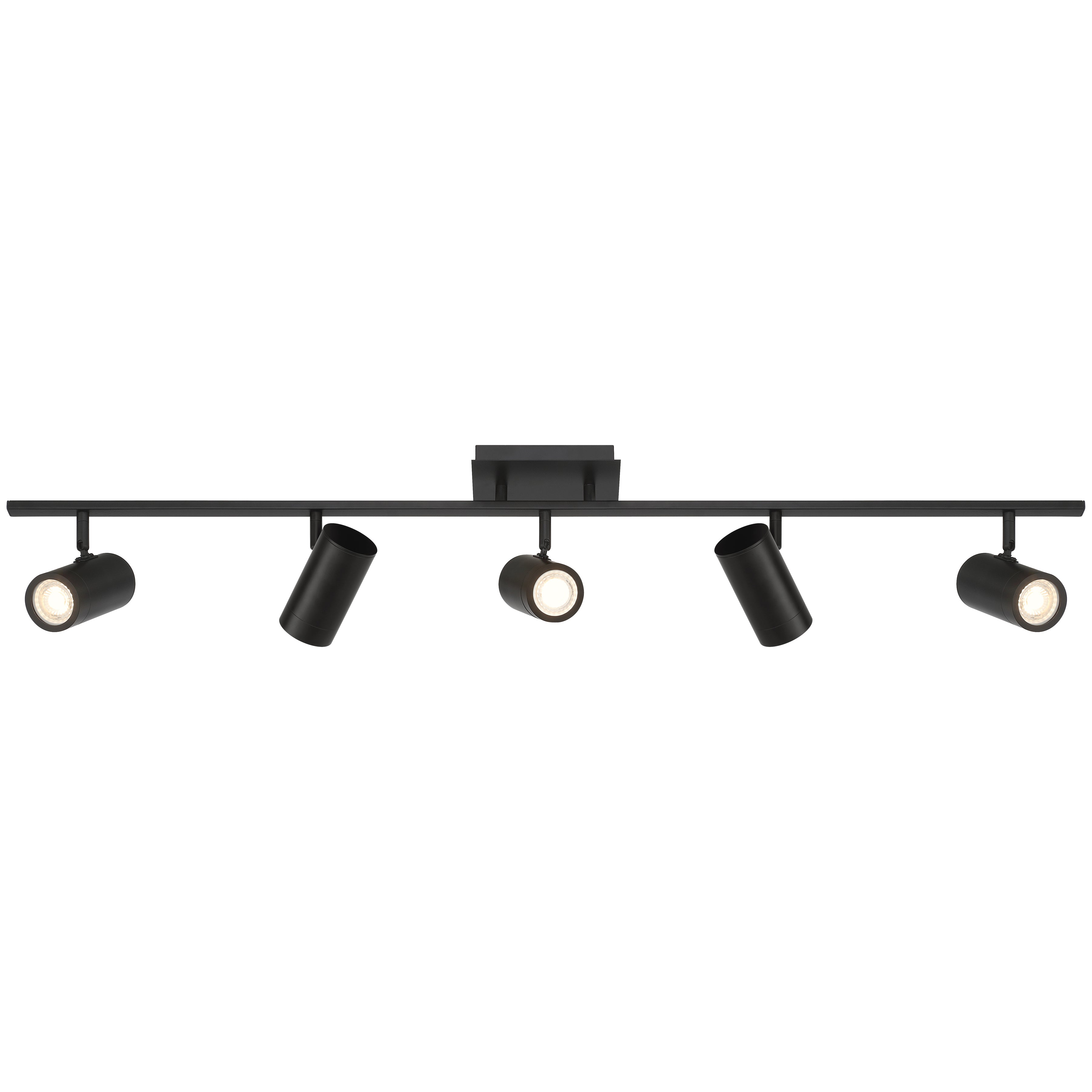 Prado 5 Light Adjustable LED Track, Matte Black