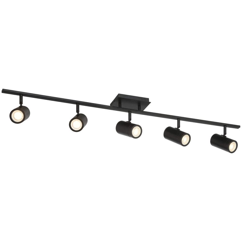 Prado 5 Light Adjustable LED Track, Matte Black